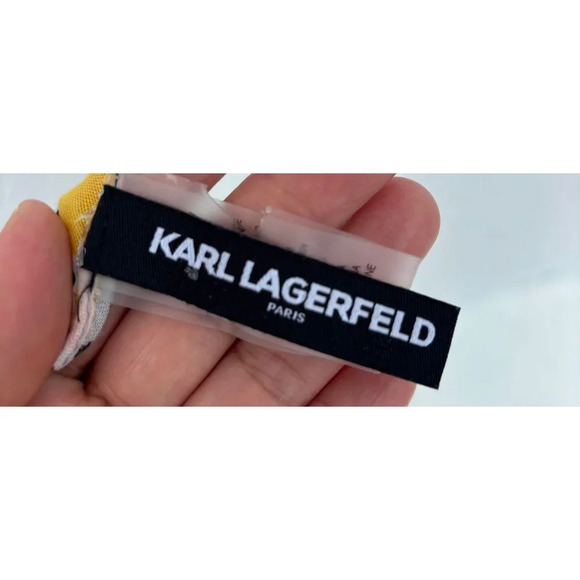 Karl Lagerfield Womens Floral Print Modal Scarf Multicolor Size 35 x 76 - Picture 4 of 12